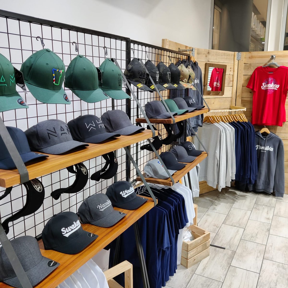 NaCapsOfficial's tweet photo. It's officially open! We've joined up with the epic team from Namibwear again to open a new Pop-Up store at @maerua_mall
Located between Clicks and The Biltong Shop, come check it out!
#NACaps #Namibwear #PopUpStore #NamibianBrands https://t.co/PVqWHNVc9n