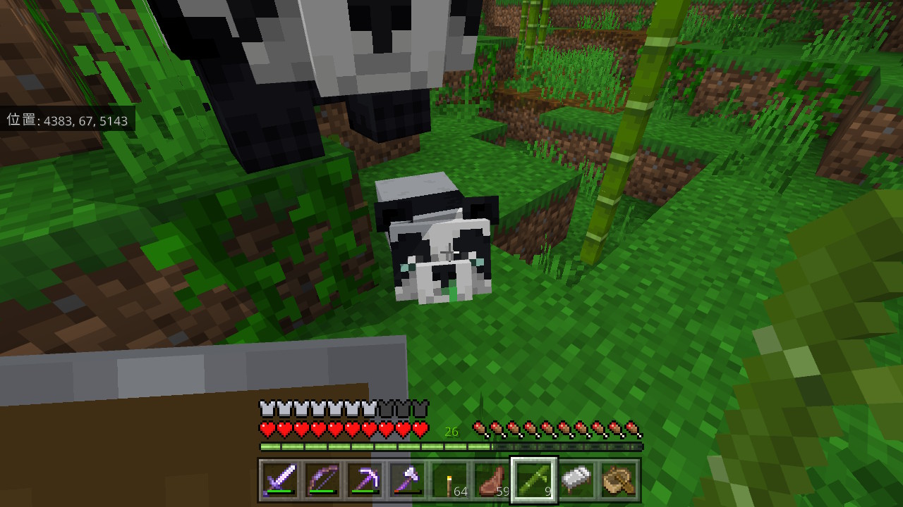 わか スクショしたんだった 繁殖させて産まれた 涙目鼻水子パンダは大きくなっても涙目鼻水パンダでした Minecraft マイクラ マインクラフト Nintendoswitch T Co 5aynwsnnol Twitter