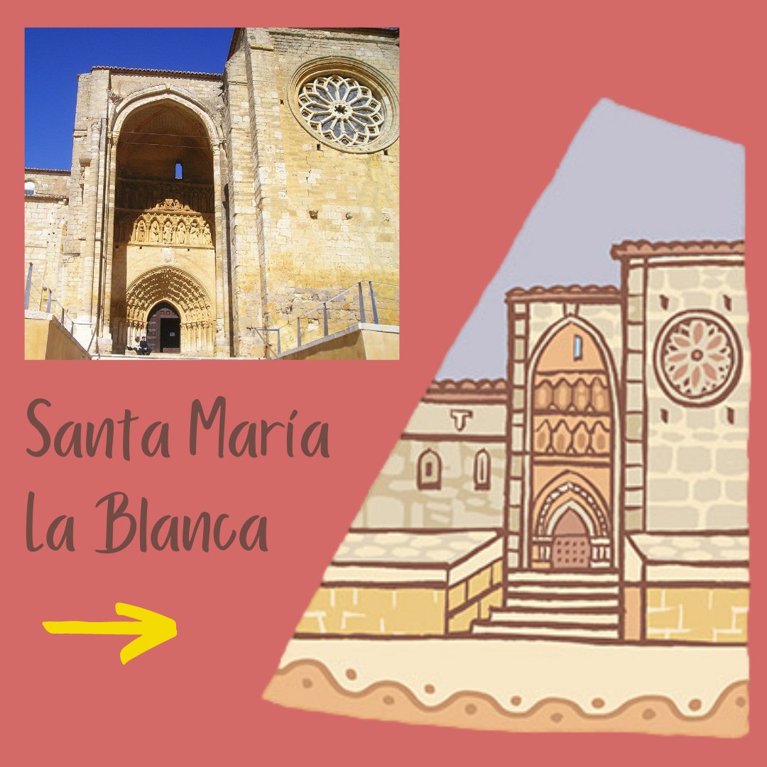 JuegosdelCamino's tweet photo. 2️⃣9️⃣ casilla:
En la localidad de 📍 Villalcázar de Sirga representamos la ⛪️ #Iglesia templaria llamada Santa María La Blanca. Es un templo/fortaleza construida por los Templarios a finales del siglo XII.
¡Seguimos la aventura! 🏃♀🏃
#IdeasPeregrinas #CaminodeSantiago https://t.co/ELT1tz5E2n