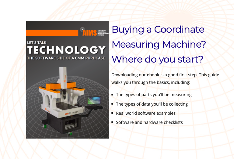 AIMSmetrology's tweet image. If you're not sure where to start when it comes to purchasing a #CoordinateMeasuringMachine (#CMM), this eBook is a great way to learn the basics hubs.ly/H0PgPxc0 #manufacturing #automation #metrology