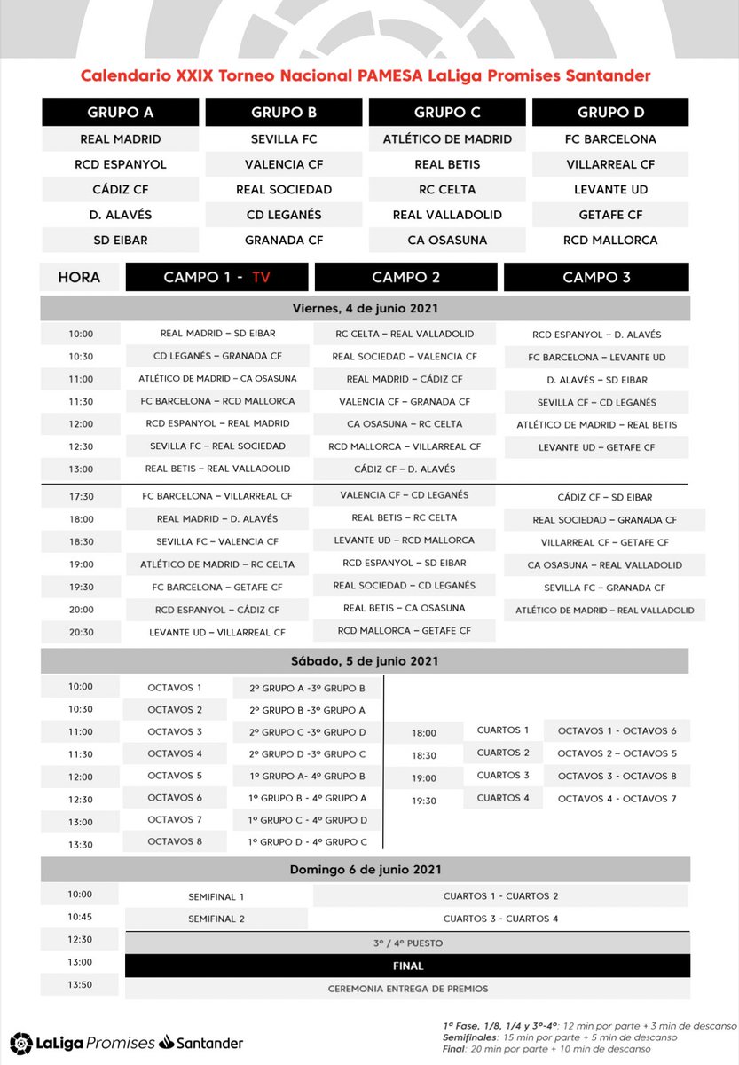 CanteraPepinera's tweet photo. 🏆🥒 Mañana nuestro Infantil B pone rumbo a Villarreal para disputar desde el viernes la XXIX edición de #LaLigaPromises. 

🔜 Su debut en el torneo será ante el @GranadaCdeF y se podrá ver en directo a través de @Gol a partir de las 10:30 horas. https://t.co/KEoVaU3LgC