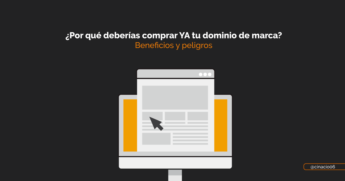 🔴 OJO A ESTO: ¿Es recomendable adquirir el dominio con tu nombre y apellidos para trabajar tu marca personal, aunque no sepas cuando podrás lanzar tu web?

Mira esto y decide por ti 👉  bit.ly/2TPudE2  #MarcaPersonal #DOMINIOS