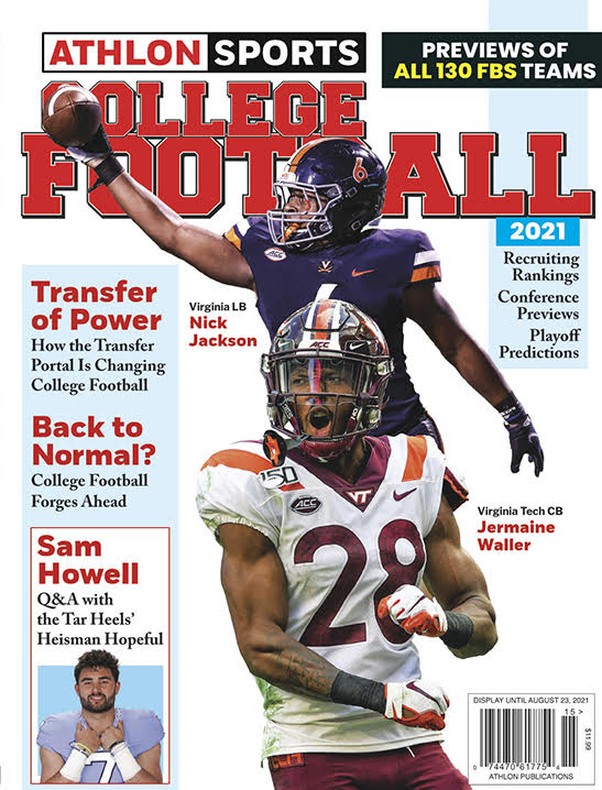 AthlonSports's tweet image. Choose from 23 different covers when you order the Athlon Sports 2021 National College Football Annual, including the Virginia version with @UVAFootball's Nick Jackson and @HokiesFB's Jermaine Waller.

amglifestylestore.com/p-2721-athlon-…