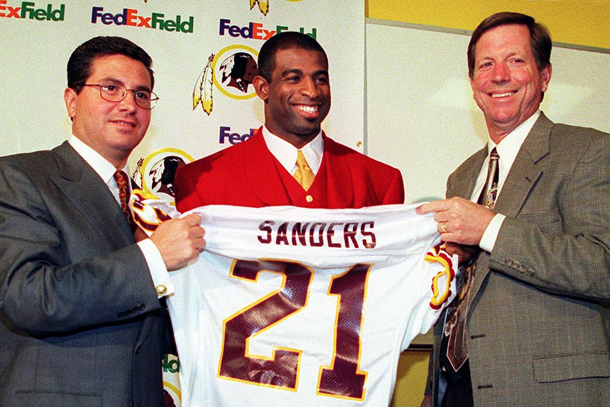 On this day, 21-years ago, Washington signed star CB @DeionSanders to a 7-y...