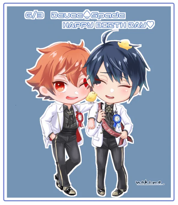 #デュース・スペード誕生祭2021
完成してないんだけどとりあえずおめでとうの気持ちだよ!!!!ちゃんと完成したらあげるね!!生まれてきてくれてありがとう!!! 