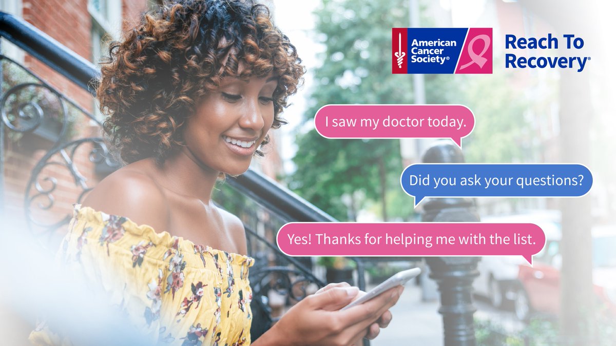 ACS_California's tweet photo. Reach To Recovery connects people facing breast cancer with survivors for one-on-one support. Find your volunteer match at https://t.co/6bldsVtN82.
#reachtorecovery #breastcancer #cancersurvivors https://t.co/iifa6JQWDn