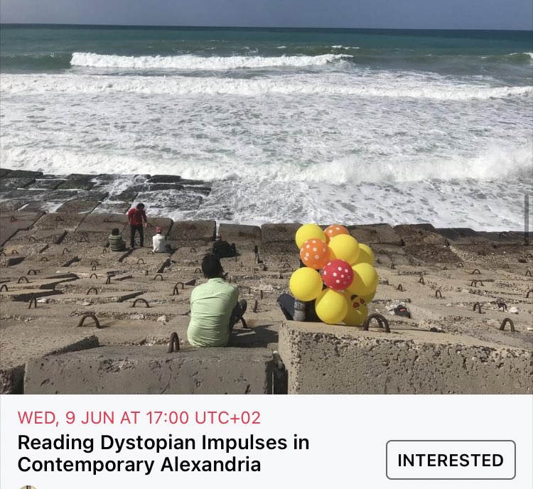 _amroali's tweet photo. I’m giving this public zoom talk for @transregionalis on Wed 9 June, 5pm (Berlin time) titled “Reading Dystopian Impulses in Contemporary Alexandria.��� Please register via eume@trafo-berlin.de 
Fb event: https://t.co/2jPjXjivUv
Web: https://t.co/nXUJAjPaZy
Hope to see you there :) https://t.co/8MyfLe2gmy