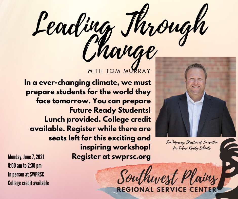 A day of inspiration, a great book, lunch with colleagues ... what more could you ask for? Join us for Leading Through Change with Tom Murray. You won't be sorry! Register at bit.ly/3bZFifF.