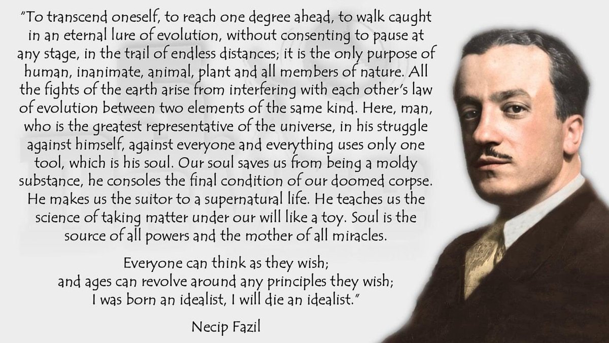 "Ben ruhçu doğdum, ruhçu öleceğim."
•
Necip Fazıl Kısakürek | Hitabeler
#نجيب_فاضل قيصاكورك
#NəcibFazil #NedžipFazil #NajibFazil