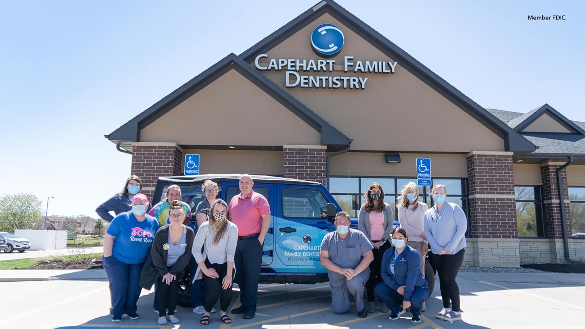 fnbo's tweet photo. Learn how Capehart Dentistry was able to get rid of stacks of paper, digitize 50+ payments per month and streamline their entire payments process with PayMaker by FNBO. #PayMaker https://t.co/B9QpuDvT0a https://t.co/rcNOSltqZ6