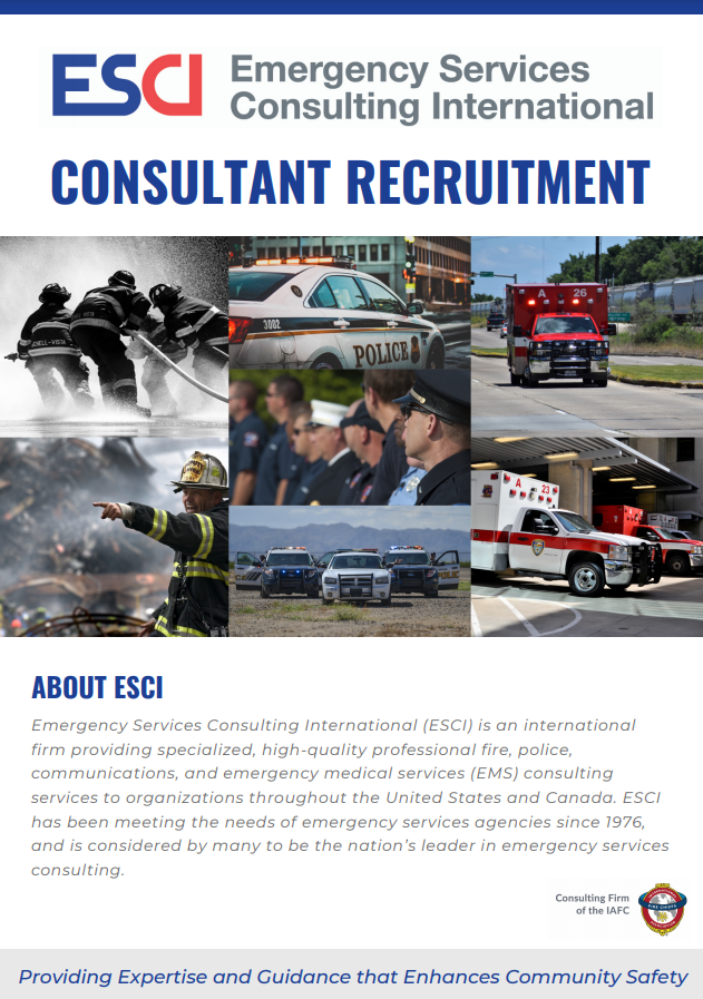 EmerSvcsConsult's tweet photo. ESCI IS RECRUITING!
Who We Need
Do you enjoy helping others? Are you passionate and knowledgeable in the public safety fields? Do you love finding new ways to make processes and systems more efficient? Then ESCI needs you! Please visit https://t.co/Hia6FwjE8M for more info. https://t.co/v7pfM5231L