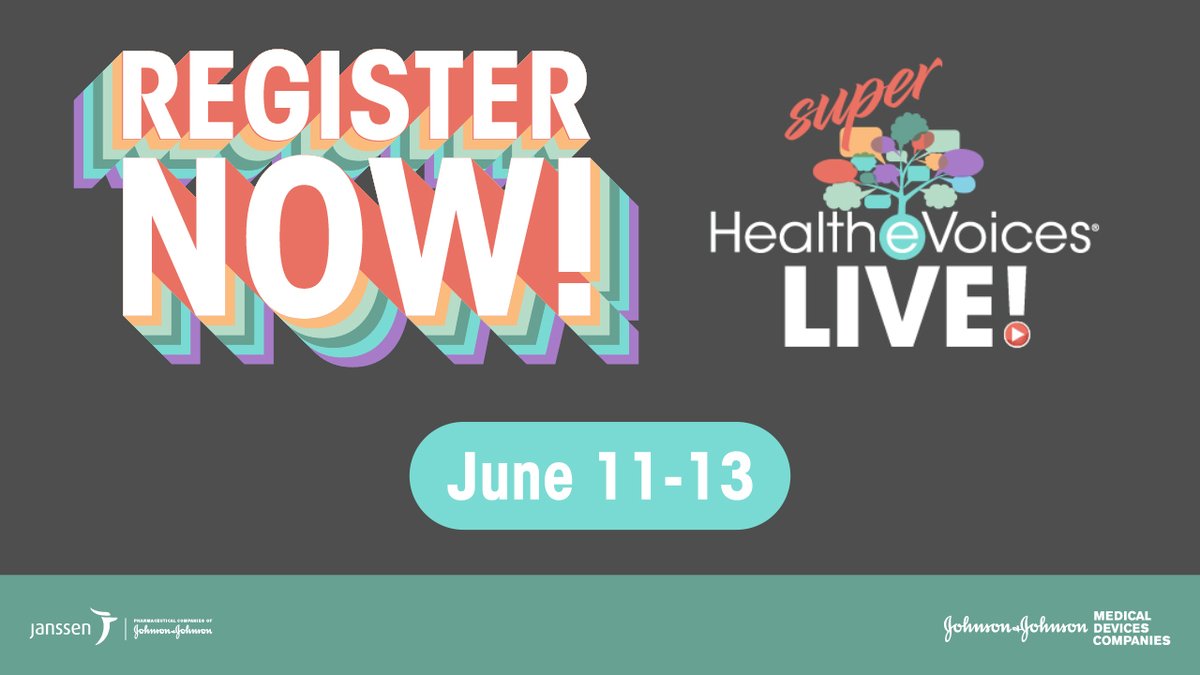 Join me virtually June 11-13 for SUPER #HealtheVoicesLIVE to catch inspiring panels and my keynote presentation on the power of sharing our stories. The event is free & open to all online patient advocates. Register here: bit.ly/LIVE2021RSVP