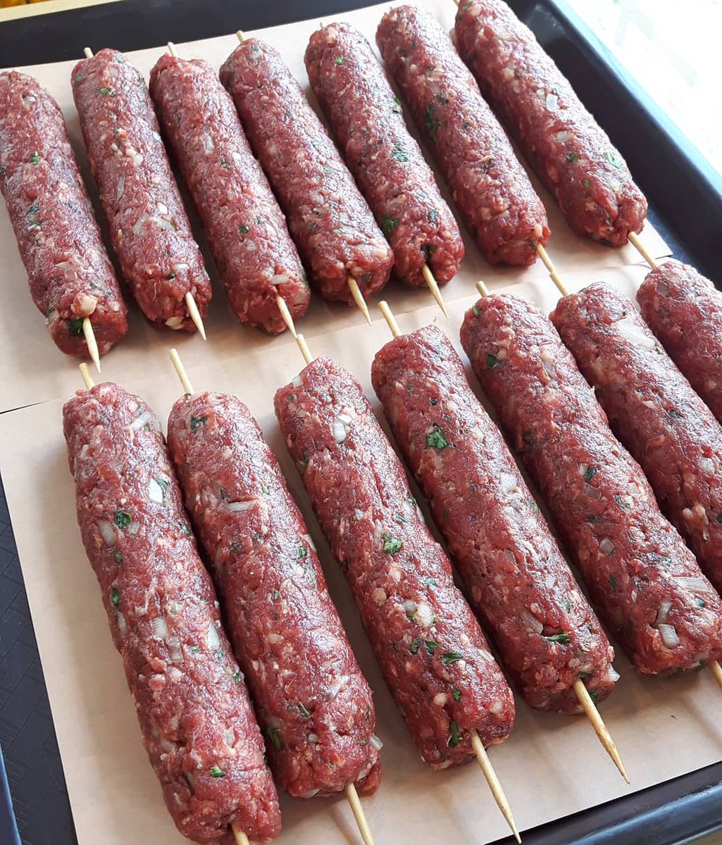 AlmonteButcher's tweet photo. Meat on a stick?! YES PLEASE. We are in prime #bbq season folks. Stop by the shop and we will realize all your grilling dreams. Whether you are looking for a big, juicy steak or something with a little more Mediterranean flare, we've got you! #almonte #beefkofta #shoplocal https://t.co/BYxlT94awv