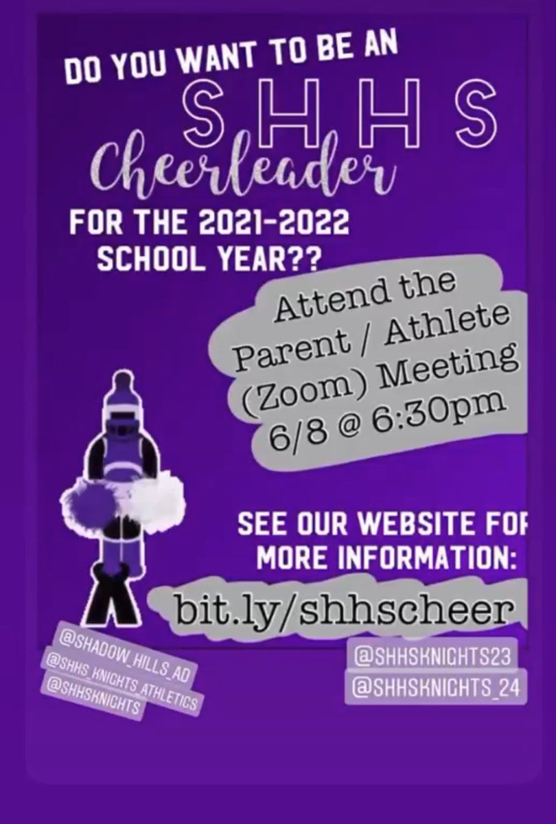 RedhawksJGMS's tweet photo. If you will be attending Shadow Hills next year, take a look! If you try out for cheer, you will need a physical. https://t.co/KnPotXH2sm