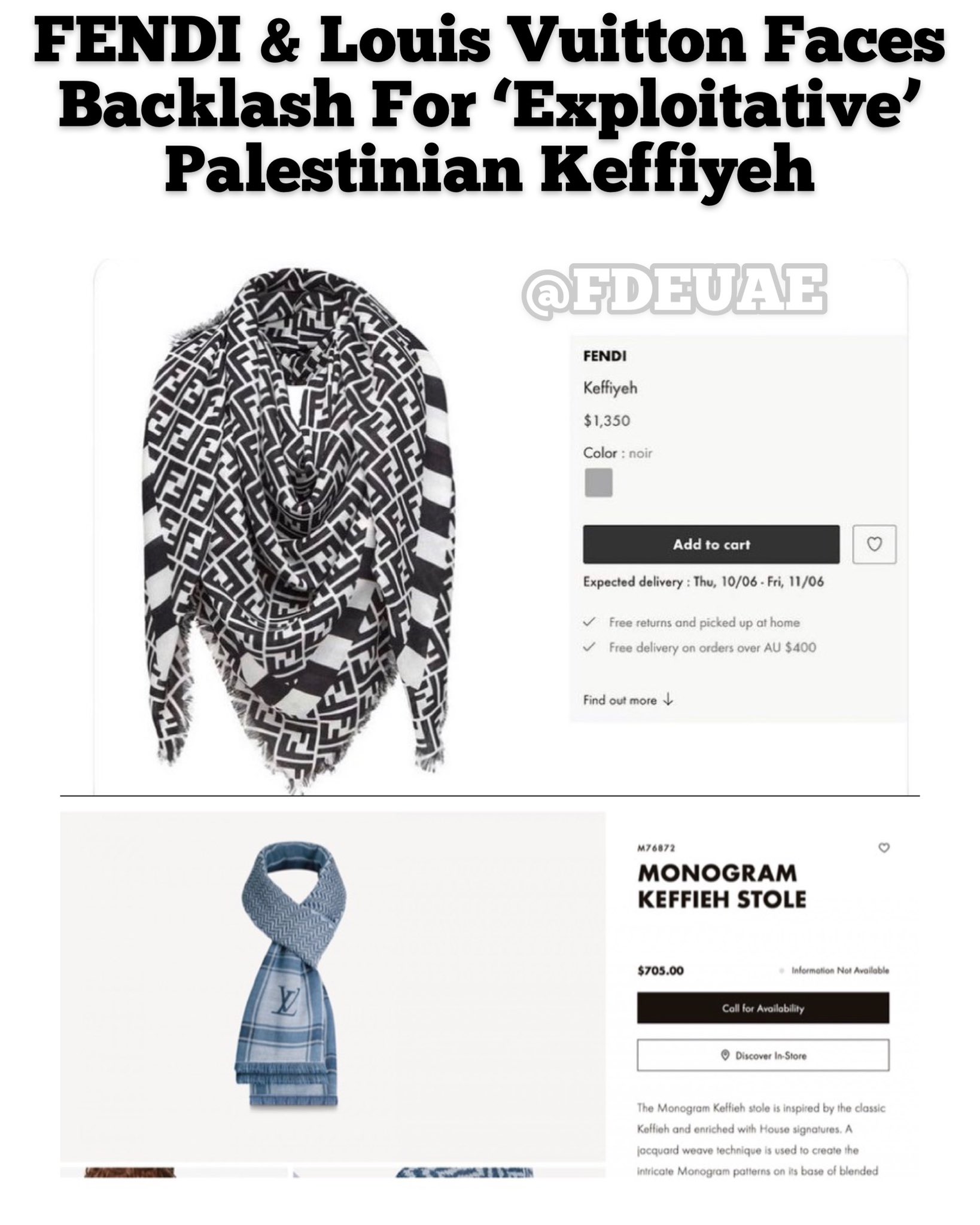 Louis Vuitton faces backlash for 'exploitative' Palestinian