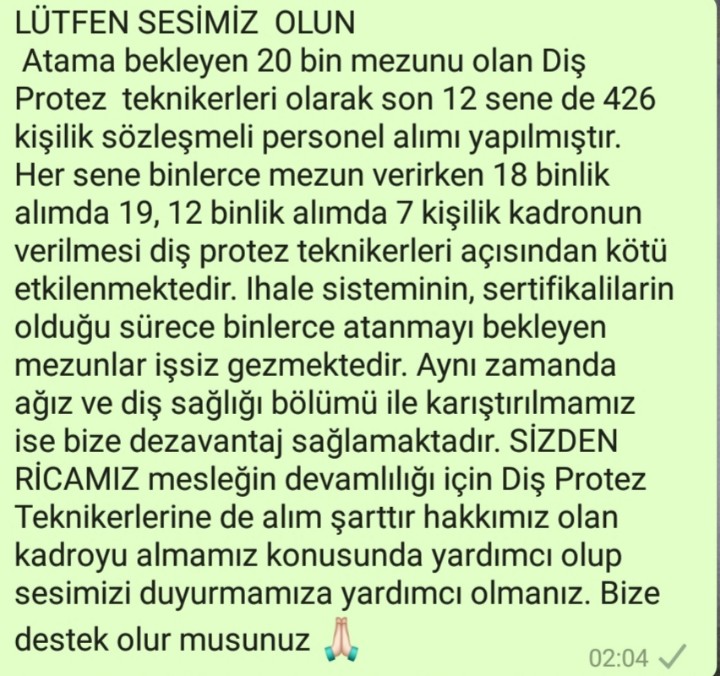 disprotez95's tweet photo. @etknlkpltformu 
@drfahrettinkoca 
SbTeknikere AdilDağılım
#CbSağTeknikeriAtamaVakti https://t.co/jFb5Lh05it