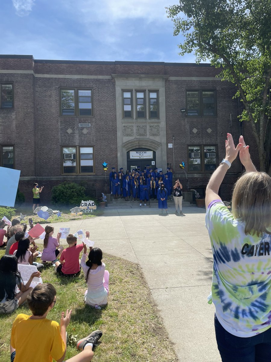 We cheered on our Balch Seniors today! They were my first class at the Balch💙💛