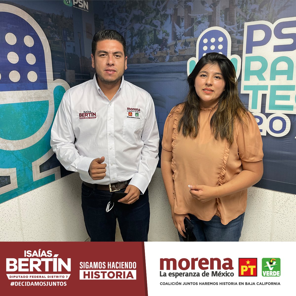 isaiasbertinbc's tweet photo. Gracias a Cristina Acosta de PSN Radio Tecate por invitarnos a su programa para platicar sobre los proyectos de Seguridad para #BajaCalifornia que queremos llevar al Congreso de la República. ¡Ya falta poco!
#SomosDel7
#DecidamosJuntos
#DefendamosLaEsperanza https://t.co/L8B4UmTiYg