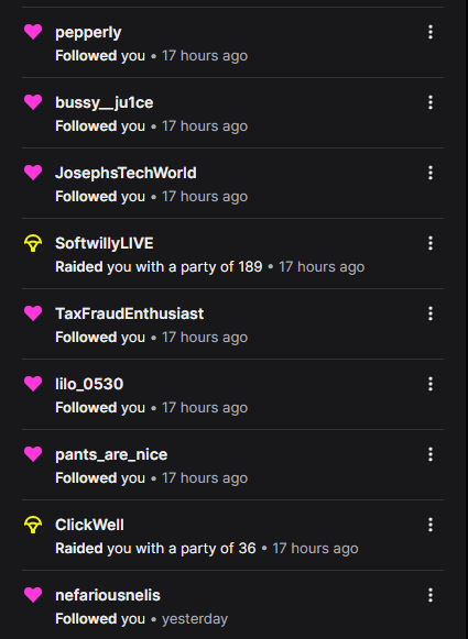 beefql_tv's tweet photo. That's different.  Did @TwitchSupport just add colored icons to the Activity Feed?

Looks cool :) https://t.co/ekkO740bJz