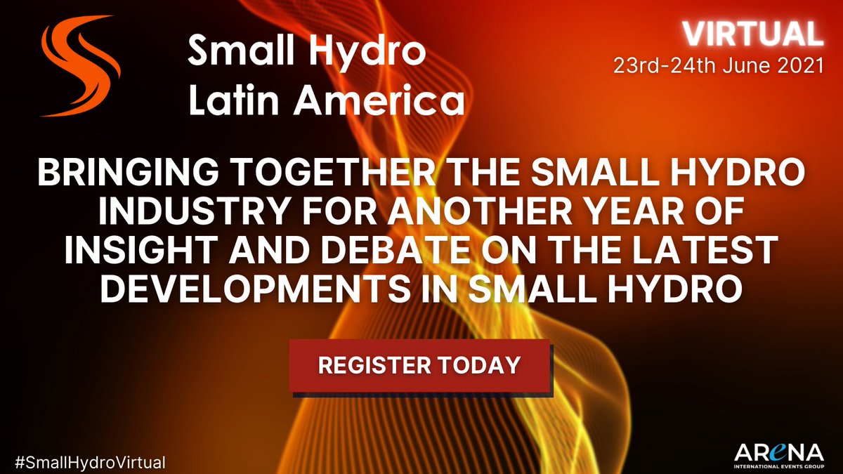 ArenaIntEnergy's tweet image. The Small Hydro Latin America conference takes place virtually on 23rd-24th June! It’s the only major event in Latin America focused on small hydropower innovation. Register here&amp;gt; bit.ly/3vJXLoh #smallhydro #smallhydroplants