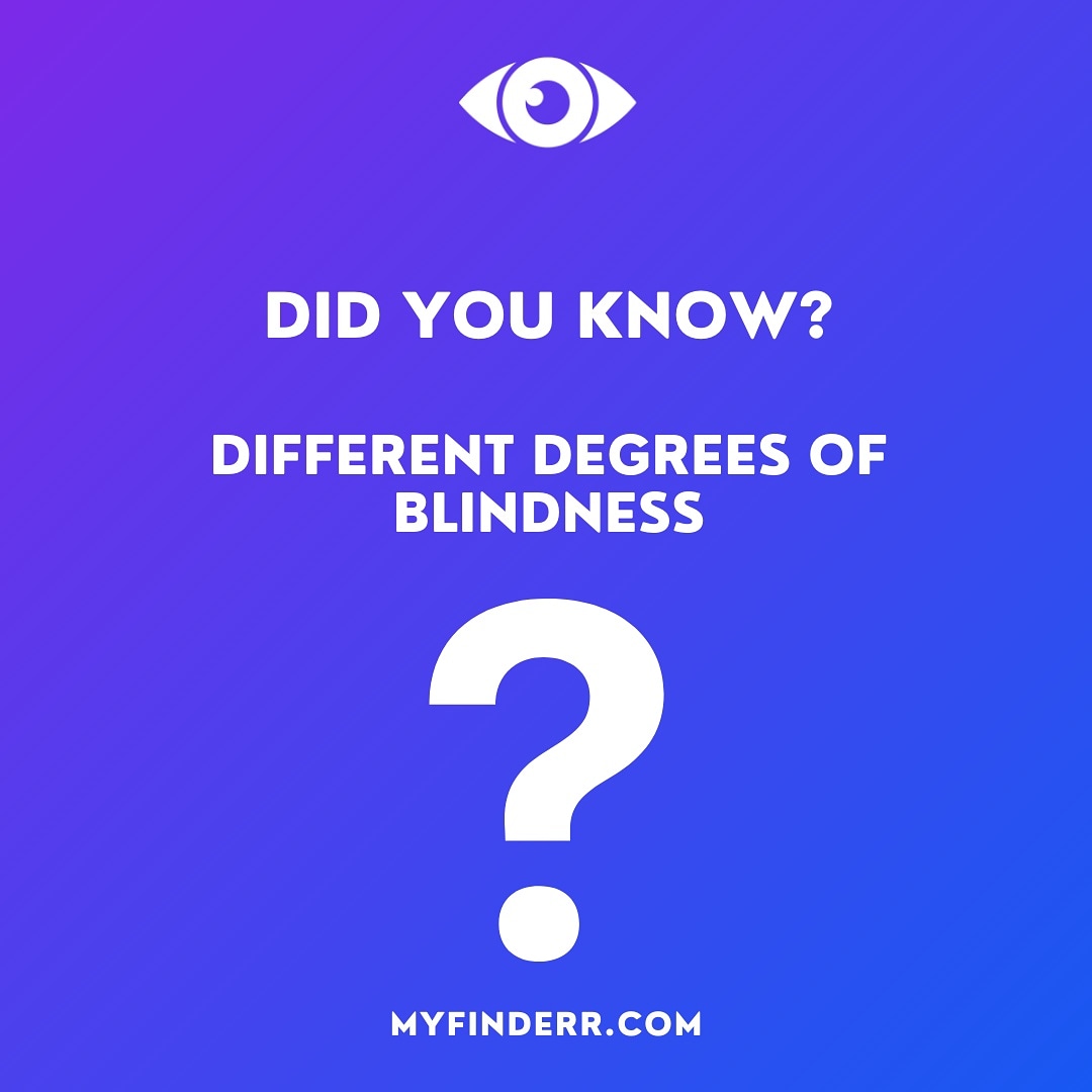 myfinderuk's tweet photo. Did you know? There are different degrees of blindness. Colors, forms, and varying degrees of light can all be seen by someone who is legally blind. In reality, only approximately 10-15% of blind persons see nothing at all.
#didyouknow #fact #blind #visualimpairement https://t.co/Wbmlu1B5qL