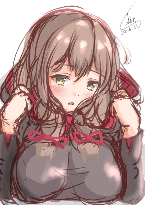神州丸ちゃんにフードをバサってして欲しかったんです
(遅刻すみません…😭)

#艦これ版深夜の真剣お絵描き60分一本勝負 
#艦これ版真剣お絵描き60分一本勝負_20210602
#艦これ   #神州丸 https://t.co/gsfldIDNqi 