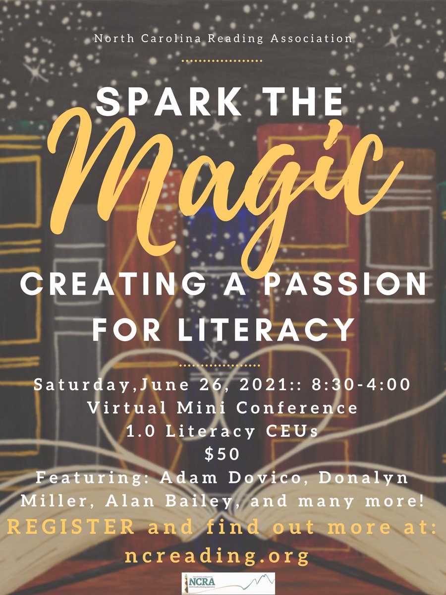 NCReadingAssoc's tweet photo. Registration is NOW open for our Virtual Mini Conference on June 26!! SIGN UP TODAY! https://t.co/mN554lZ6bW https://t.co/Q0YJpTyyDV