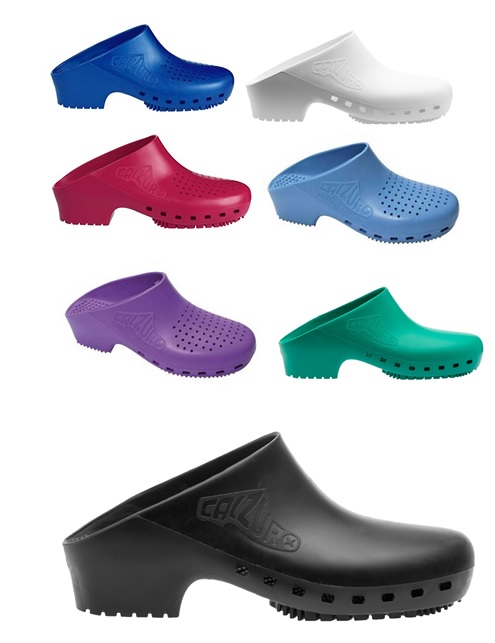 ZUECO CALZURO. Zueco unisex, pueden lavarse y esterilizarse con vapor hasta 134°.
Antiestático, flexibles,con agujeros de ventilación laterales y en la parte superior.

Composición: Copolímero de caucho termoinyectado.