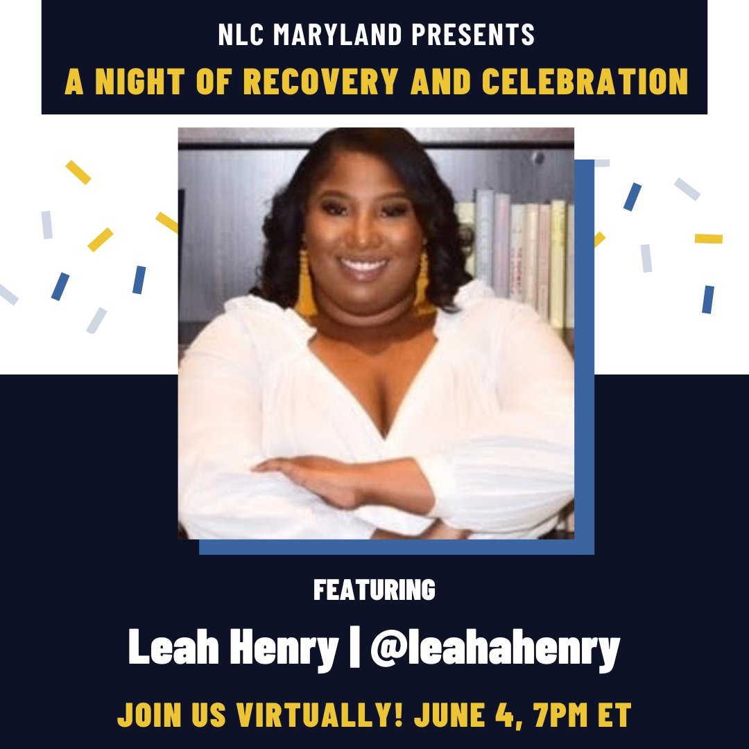 NLCMaryland's tweet photo. The magnificent @leahahenry will be emceeing “A Night of Recovery and Celebration”! Support the 2021 NLC Maryland fellows as they honor Maryland’s pandemic heroes and fundraise to help train the next generation of progressive leaders! 

https://t.co/yjz8pa4f4z https://t.co/e5wgo7bIwI