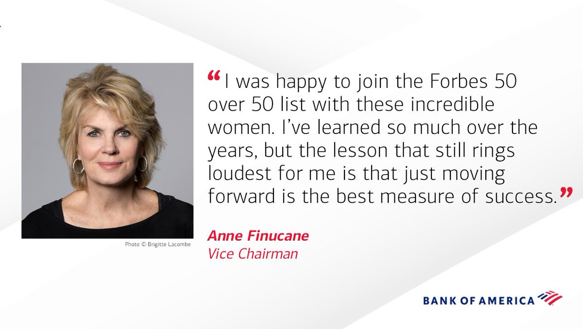Congratulations to our Vice Chairman <a href="/AnneFinucane/">Anne Finucane</a> for being named to the #ForbesOver50 list. Her leadership and expertise continuously help create a better world for all of us while paving the way for future leaders. bit.ly/3fHnh7W