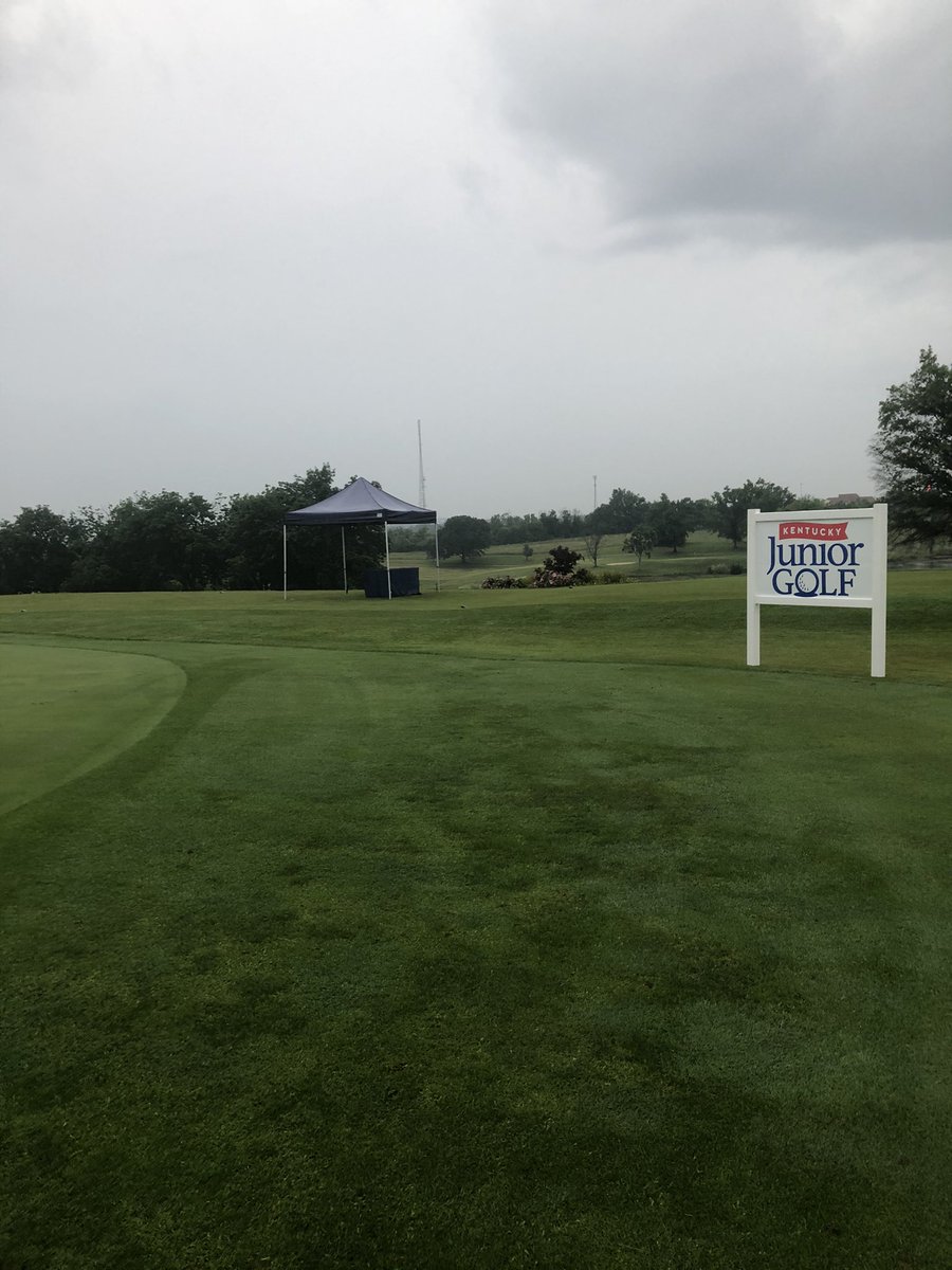 UniversityTurf's tweet image. A little damp this morning but the course is still in great shape for the KY Girls Junior PGA Championship!