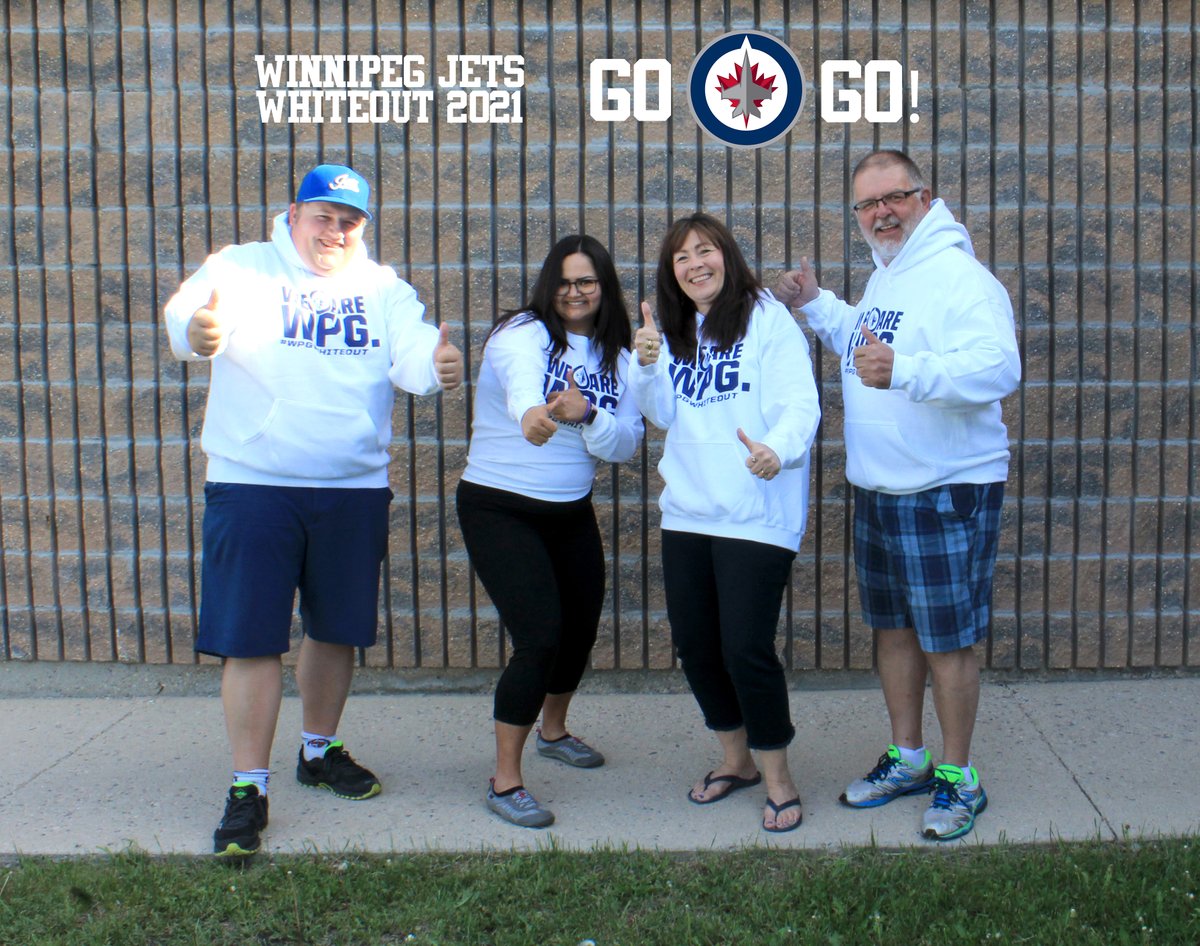 baycogolf's tweet photo. Go Jets Go! We are ready for Game ! @NHLJets #whiteout https://t.co/vqm4Y3itek