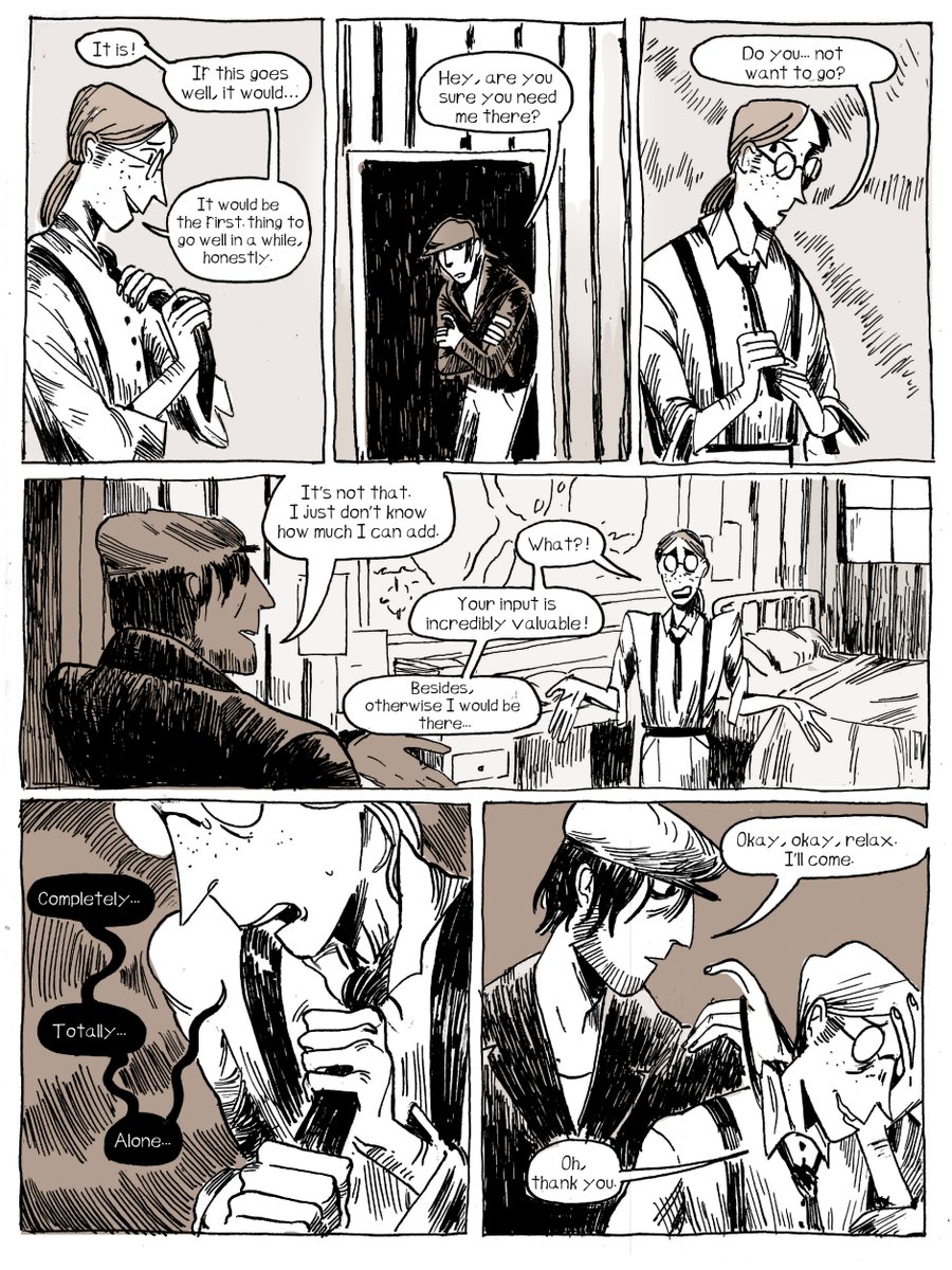 Hello everyone, happy pride!
If you're looking for a fun occult mystery webcomic fill with flawed queer characters, their complicated relationships (omg, they're roommates), and a magic box?
Maybe check out my comic Kingfisher!
https://t.co/5DKG32JD2N