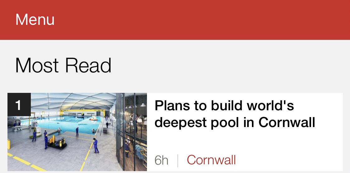 Currently the most read story on the <a href="/BBCNews/">BBC News (UK)</a> website bbc.co.uk/news/uk-englan…. Thanks everyone for the amazing response today #flyhighdivedeep
