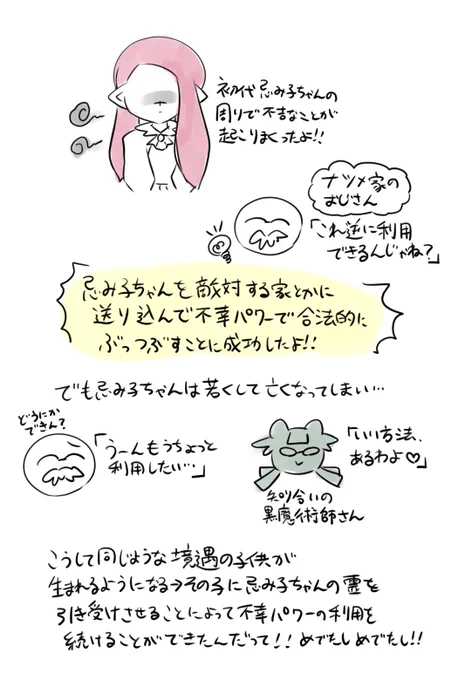 ナツメ家のごちゃごちゃ、思いついてるとこだけメモ
#イマジナリマイイカタコ 