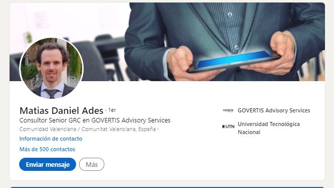 govertis's tweet image. Seguimos creciendo en  @govertis  hoy os presentamos a Matías Daniel Ades, nuevo compañero de perfil técnico que se incorpora a nuestra sede en Valencia ¡Bienvenida a la familia Matías! 👏👏👏 #TelefónicaTech
lnkd.in/d-txGxJ