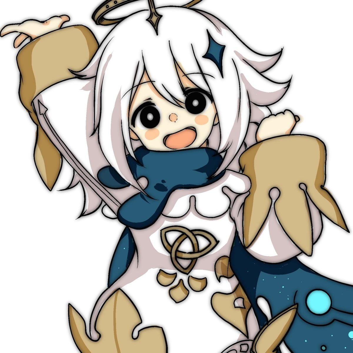 azuukichan's tweet photo. Yesterday was the Paimon's birthday! Happy birthday, emergency food!
#PaimonBday #paimon #GenshinImpact #Genshinfanart #art #fanart #mangaart https://t.co/1MrJXuppM5