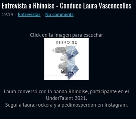 Visitá nuestra web para enterarte de las novedades de las bandas. Descargá la app para Android desde la play store. Te invitamos a suscribirte a nuestro canal de YouTube.
#musica #bandas #rock #pedimosperdon #radio #Undertalent #UnderCast #entrevista