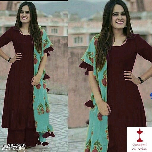 SubhradeepCha15's tweet photo. Women Rayon Flared Solid Long Kurti With Palazzos
Dm for order
Call me or message me at 7002290668
#sarees #sareelovers #sareedraping #sareefashion #fashionista #instadaily #instagram #india #comentforcoment #like4likes #likeforlikes #likeforlikeback #clouds #clothes #highdemand https://t.co/YPdi1UqJ8V