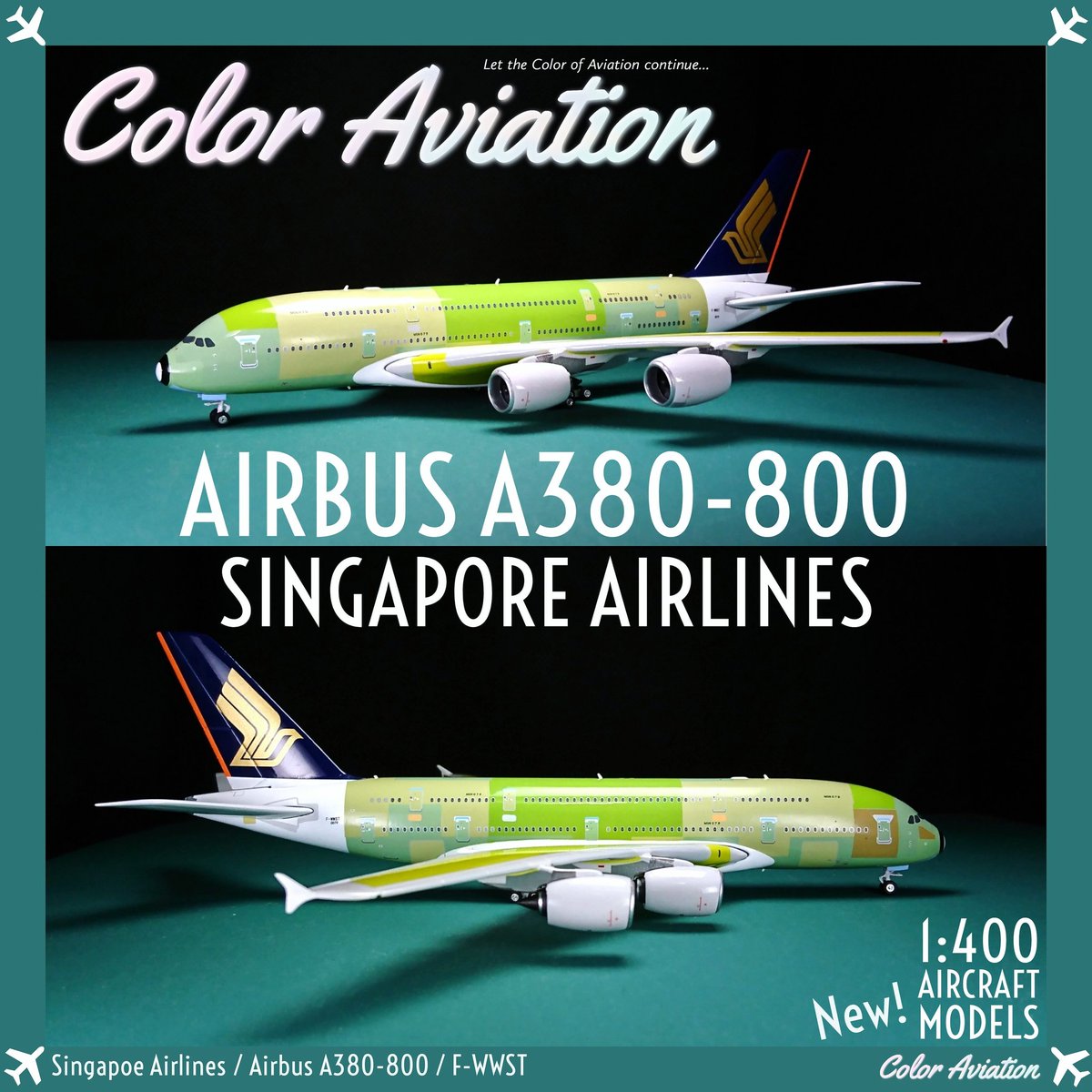 ColorAviation_'s tweet photo. Finally we can have a look for the new 1/400 Singapore Airlines Pre-Paint Livery Airbus A380
Good Night
晚安
おやすみなさい
#coloraviation
#400scale
#singaporeairlines
#新加坡航空
#airbusa380
#エアバスa380
#空中巴士a380
#PrePaint
#manufacturer
#paint
#aviationworld https://t.co/sGvmnkicYP