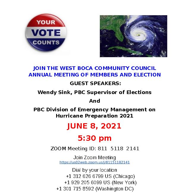 WestBocaCouncil's tweet photo. ZOOM June Meeting https://t.co/xU0xmZ6I4J https://t.co/1NGL3iv5Sp