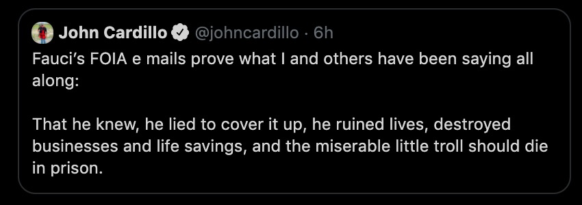 neo202013's tweet photo. #azaudit #nhaudit #gaaudit --> Remember all the people saying there was no voter fraud also said Fauci was a good guy and telling the truth. No covid...no mail in ballots. No mail in ballots...Biden loses in a landslide. https://t.co/rU7w4bT9jE