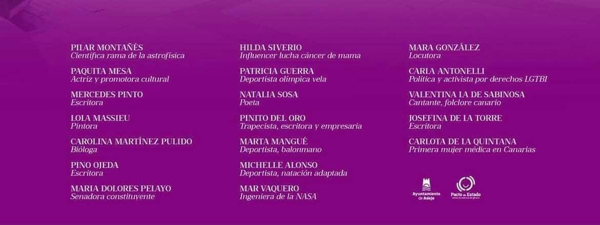 CarlaAntonelli's tweet image. El Mural de “Valientes, Valiosas, Visibles” del municipio de Adeje, en Tenerife, finalizado 🥰💜