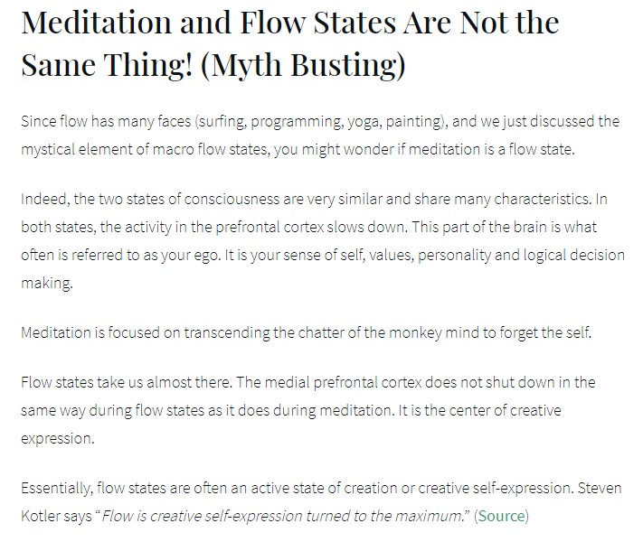 ViolaEva1's tweet image. Are Meditation and Flow States the same thing? 
(Myth Busting)

#flowscience