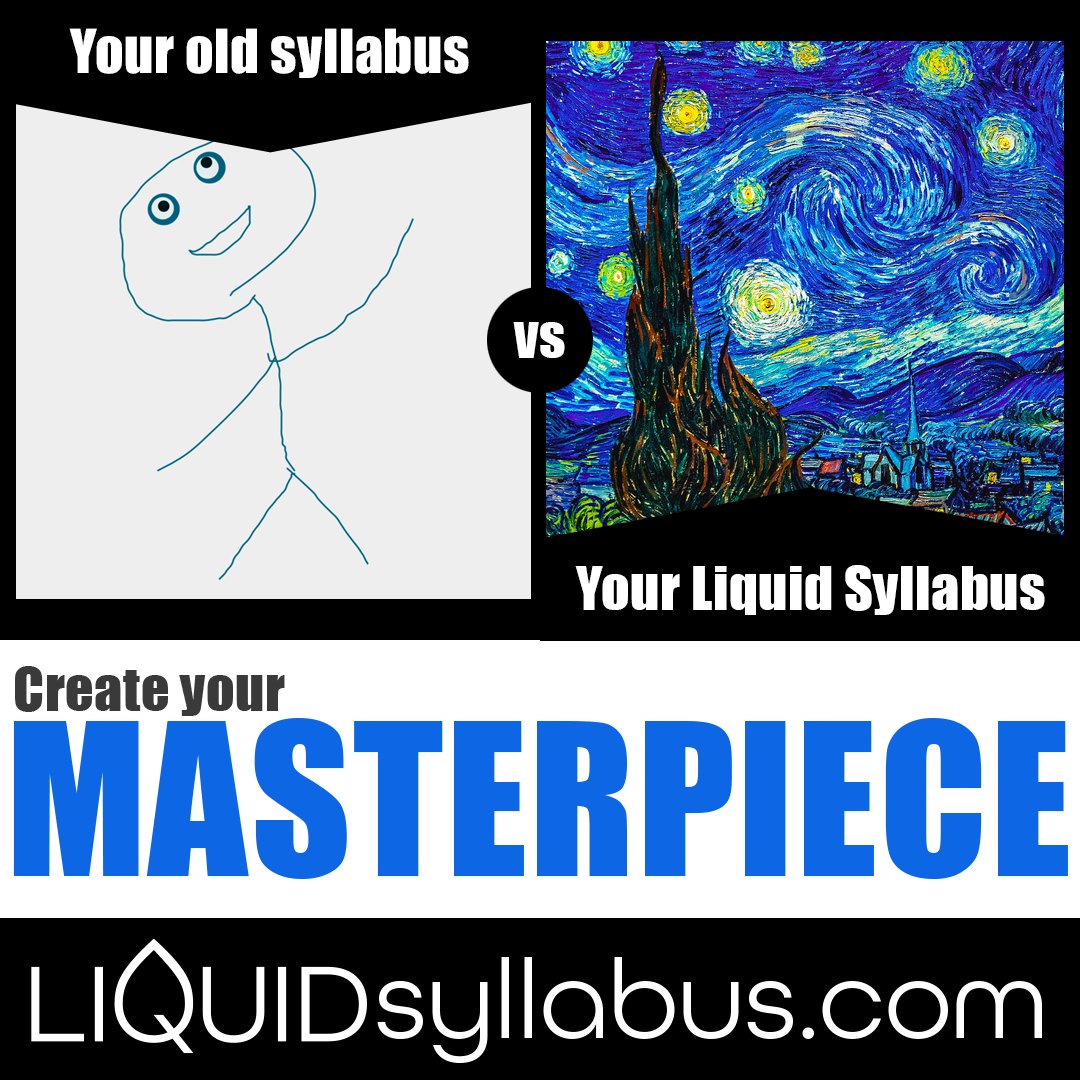 liquidsyllabus's tweet photo. Connect with your students! With https://t.co/IItSbd5XFu, you can get your class started right - with less effort. Spend your summer making the fall semester great!
#humanizeol #syllabus #teaching #equity https://t.co/UzFYTHT3G0