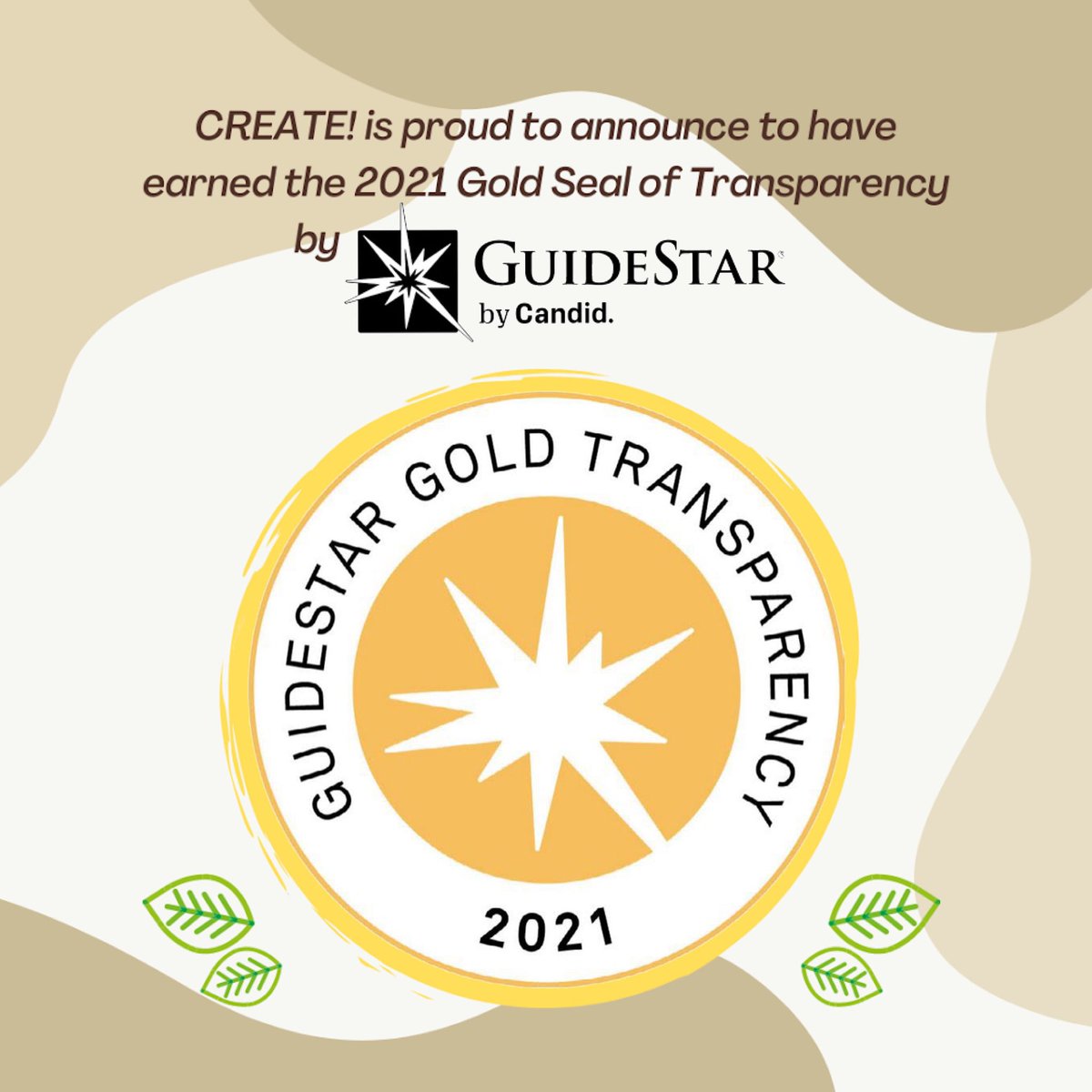 We earned a 2021 #GoldSealofTransparency from #GuideStar ! Through our profile on Candid, everyone can view our financial details and trust our goals. Learn more about our organization’s impact through our #NonprofitProfile on <a href="/CandidDotOrg/">Candid</a>: guidestar.org/profile/26-153…