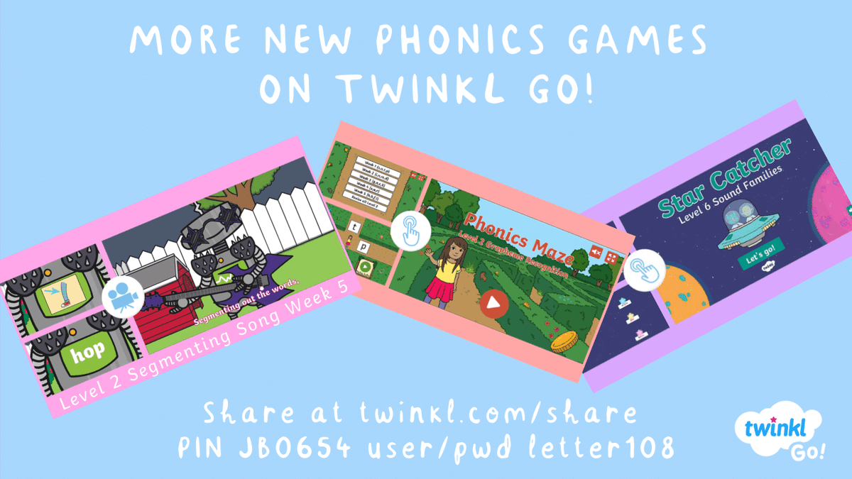 TwinklGo's tweet photo. Loads of brand new interactive phonics resources like this one are popping up on Twinkl Go! to support our Twinkl Phonics SSP Programme. Here's a taster to share with your children for free all this week. Send them to https://t.co/5GpDSoaOwv PIN JB0654 user/pwd letter108 https://t.co/YJ2wjP1N5D