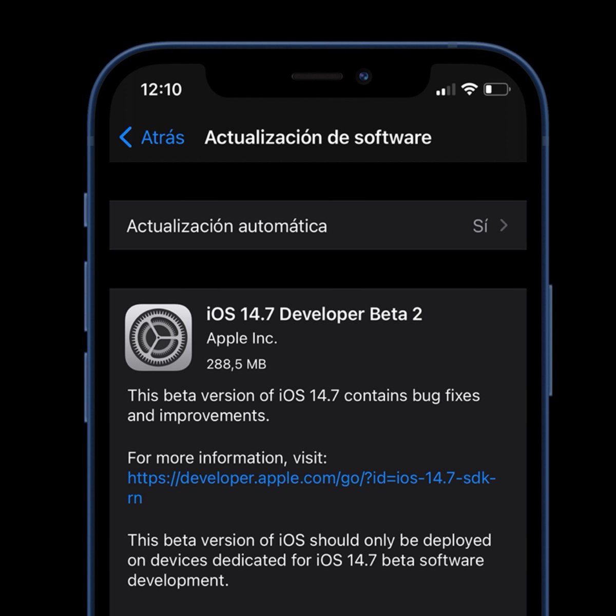 ZonaAppleWorld's tweet image. 🚨Apple ha lanzado iOS 14.7 Beta 2 para Desarrolladores #iOS147DevBeta2 #iPhone