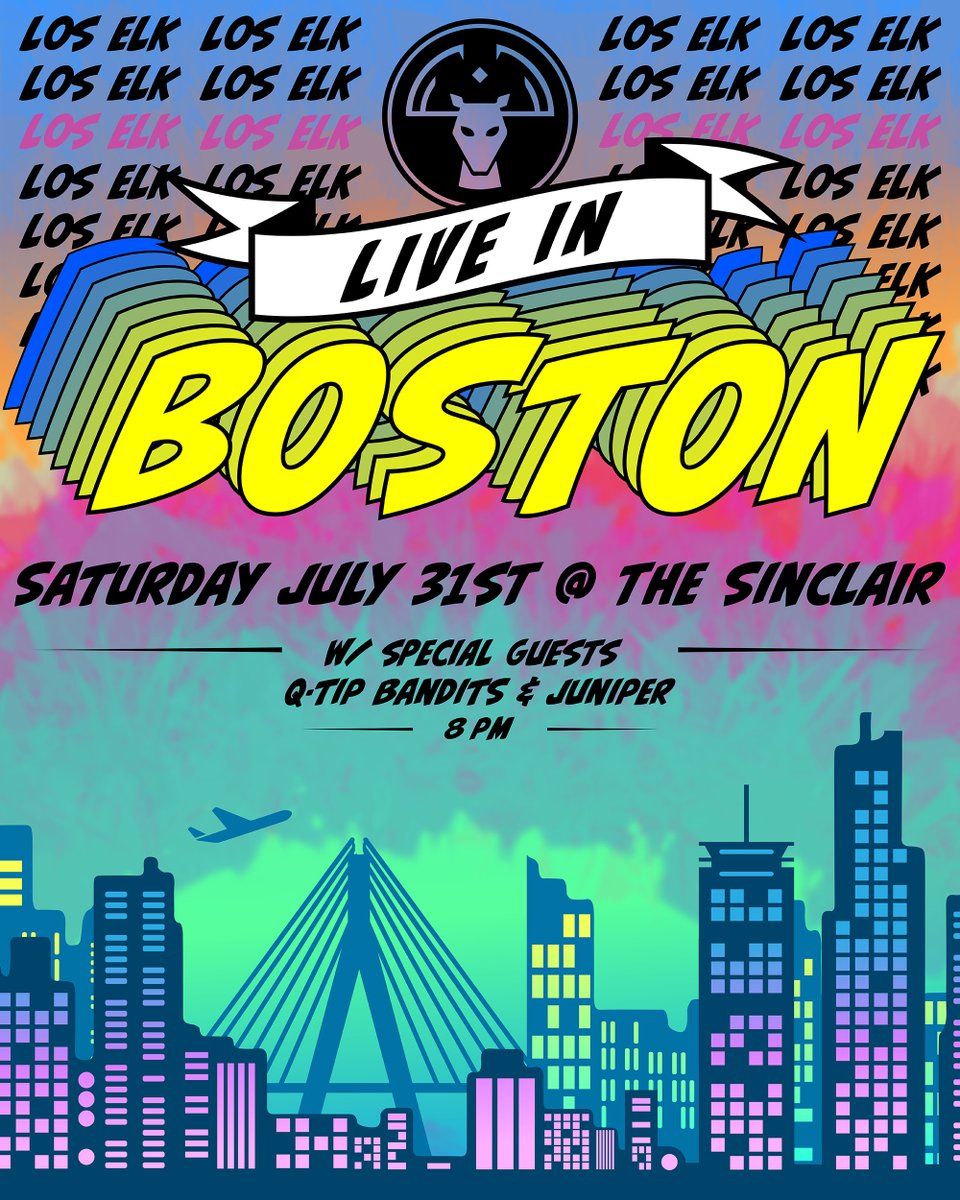 Just announced 📣📣 Boston's own <a href="/LosElkBand/">Los Elk</a> return to The Sinclair on Saturday, July 31st w/ The Q-Tip Bandits and <a href="/junipertheband/">Juniper</a>. 🎟️🎟️ tickets on sale NOW here --> axs.com/events/404101/…