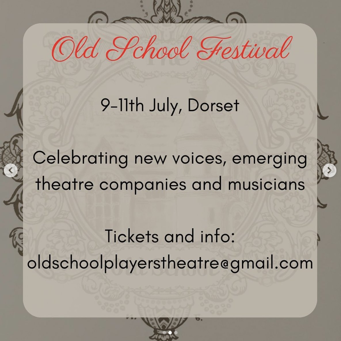 labyrinth_fest's tweet image. ANNOUNCING: THE OLD SCHOOL FESTIVAL!! 🌱

This summer, Old School Players will be host to a number of exciting theatre companies with new shows and musicians waiting to be unleashed on an audience. With local vendors selling food and drink, why not stay the whole weekend?